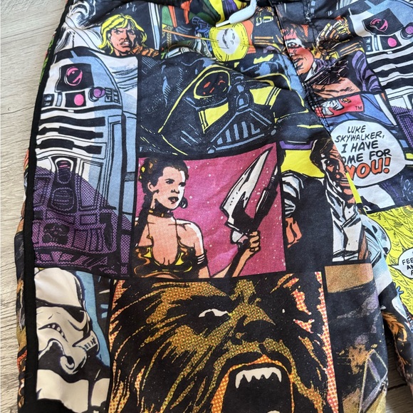 Star Wars Swim Trunks Size 2X Comic Strip All Over Print - Picture 9 of 16